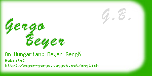 gergo beyer business card